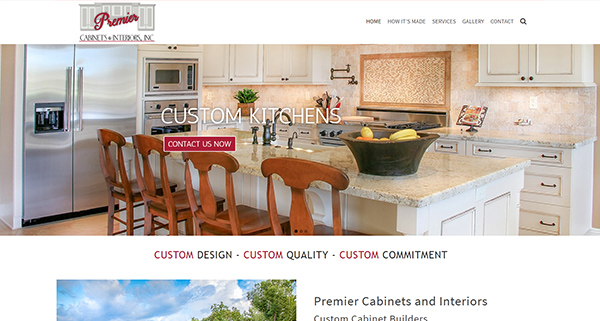 Premier Cabinets Website in Hartwell GA