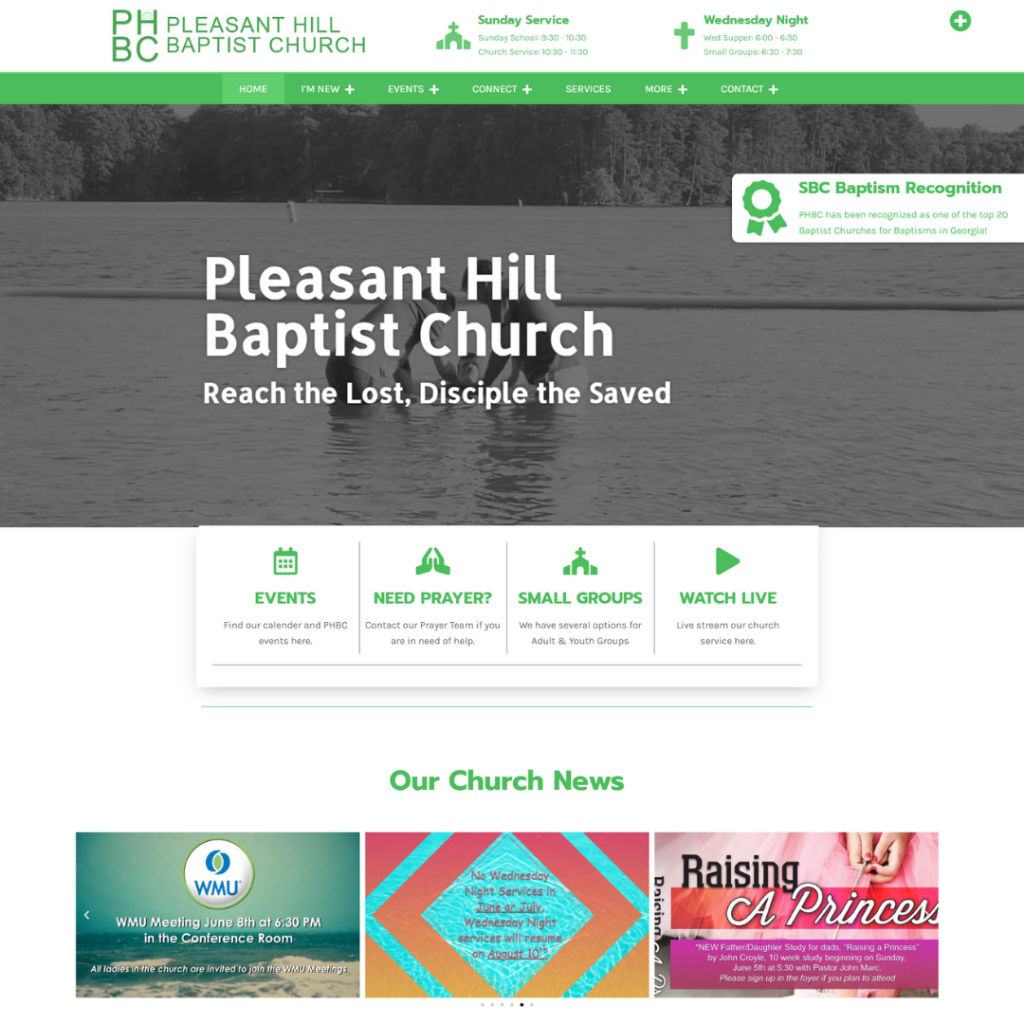 Pleasant Hill Baptist Church Website